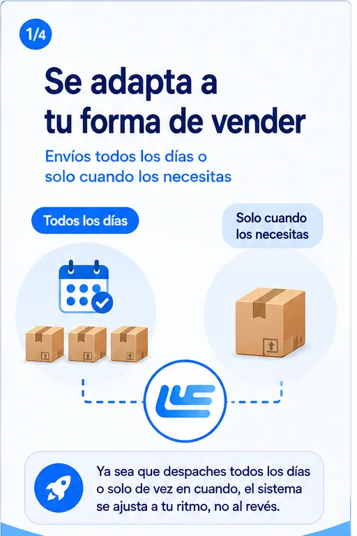 Se adapta a tu forma de vender: todos los días o solo cuando lo necesitas