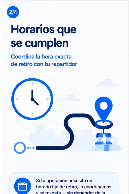 Horarios de retiro coordinados que se cumplen