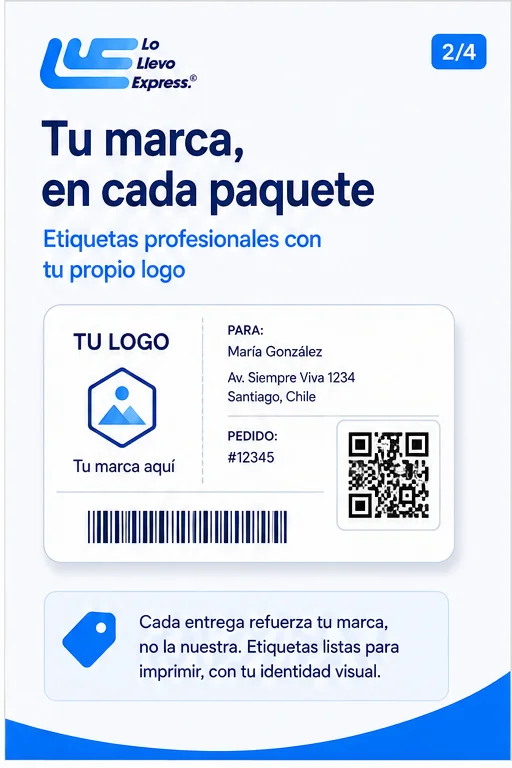 Etiquetas profesionales con tu propio logo en cada paquete