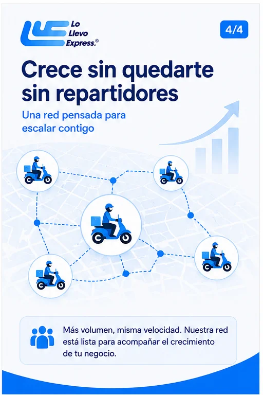 Red de repartidores lista para escalar con tu negocio