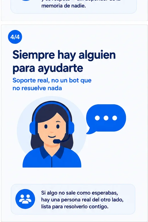 Soporte real: siempre hay alguien para ayudarte