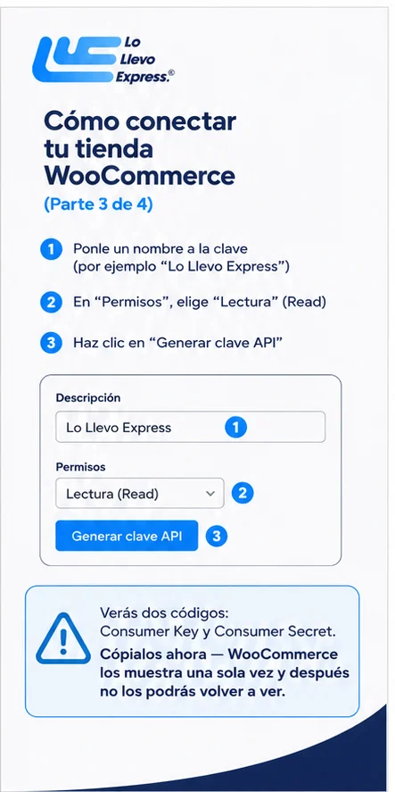 Conectar WooCommerce, parte 3 de 4